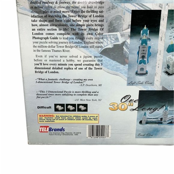 Vintage 1995 3D Puzzle Tower Bridge of London - Picture 6 of 11